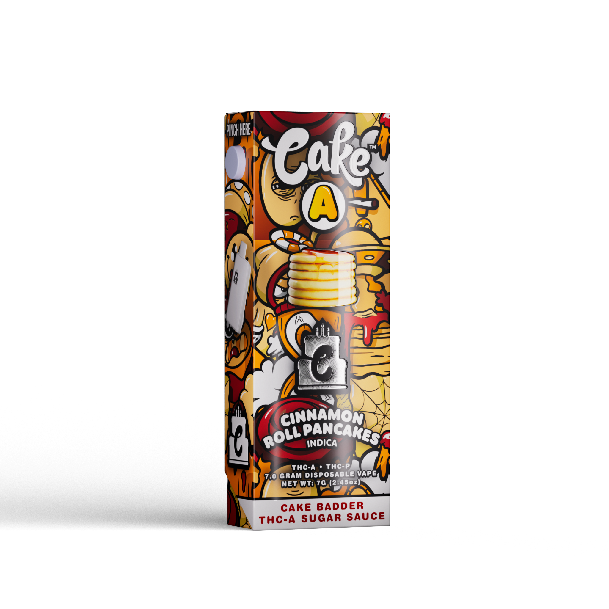 Cake TKO 7.0 THC-A Disposable in Cinamon Roll Pancakes